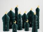 ‏Emerald Green Paper Minarets – Set of 10