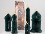 ‏Emerald Green Paper Minarets – Set of 10 - Image 4